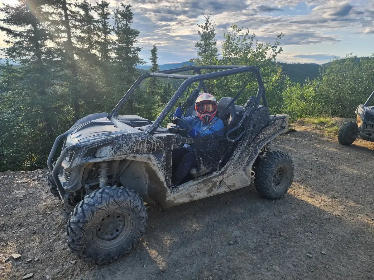 Evening golden hour on the Alaskan trails