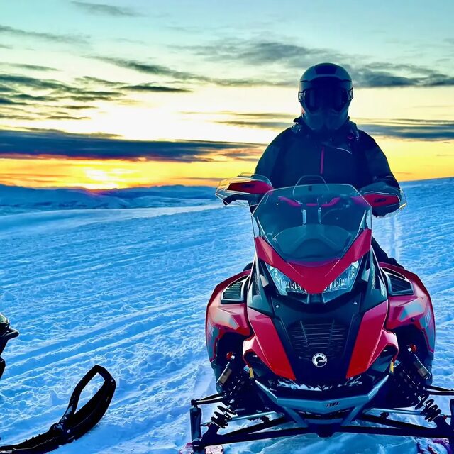 Snowmobile group ride