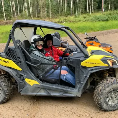 Off-road adventure through the forest
